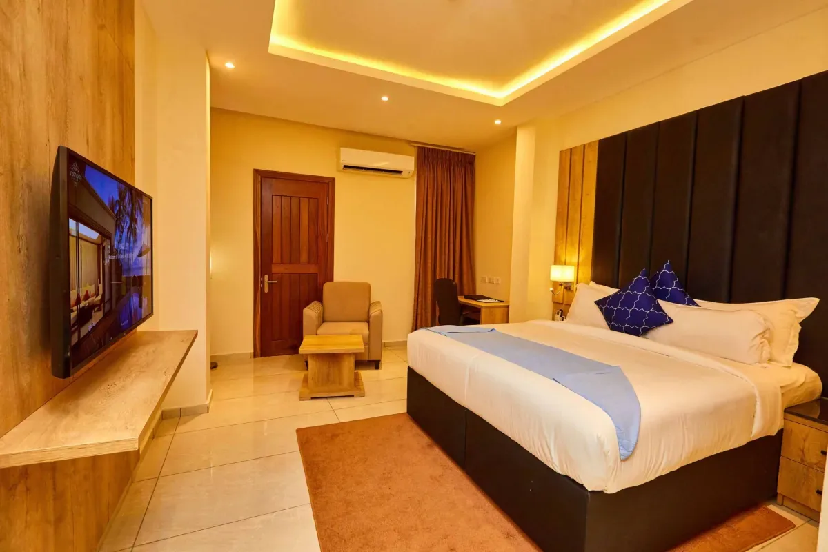 Guest room interior at Vintano Hotel