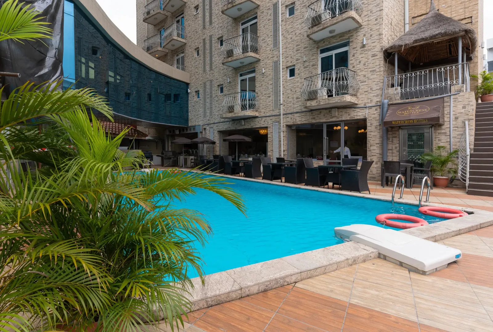Outdoor swimming pool at WaterCress Hotel